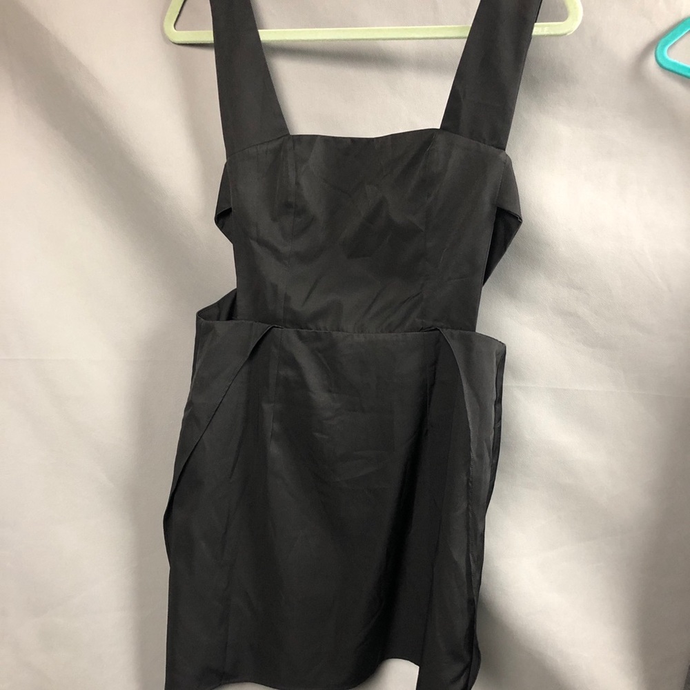 Mini dress apron style strap details